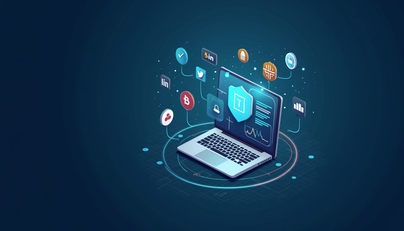 Ilustrație cu un profesionist medical care utilizează strategii de promovare online pentru sănătate.